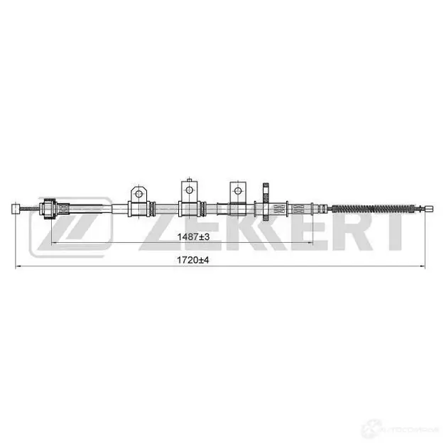 Трос ручника ZEKKERT 0G66B OD BZ-1055 1440204718