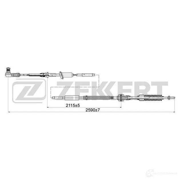 Трос коробки МКПП ZEKKERT 1440204725 C BP8L BZ-1044