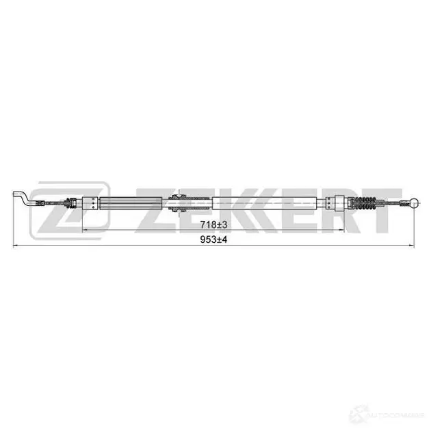 Трос ручника ZEKKERT 1440204730 BZ-1036 W25G7 4T изображение 0