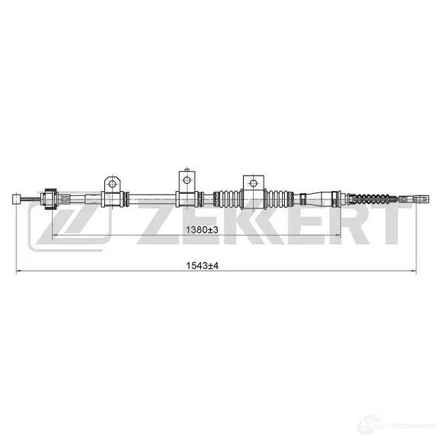 Трос ручника ZEKKERT 1440204731 JJ1B 3M BZ-1035