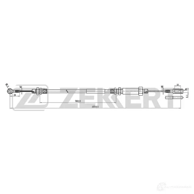 Трос ручника ZEKKERT BZ-1033 76 5Y86 1440204733