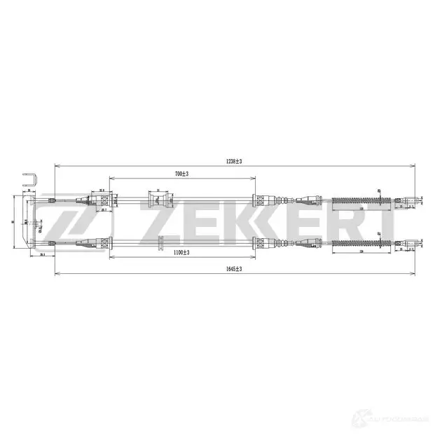 Трос ручника ZEKKERT BZ-1030 4 8CFR 1440204735