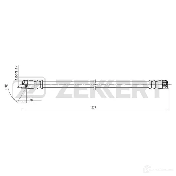 Тормозной шланг ZEKKERT BS-9511 1440204760 LS ORM изображение 0