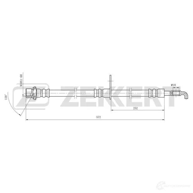 Тормозной шланг ZEKKERT 37VOX J BS-9497 1440204772 изображение 0