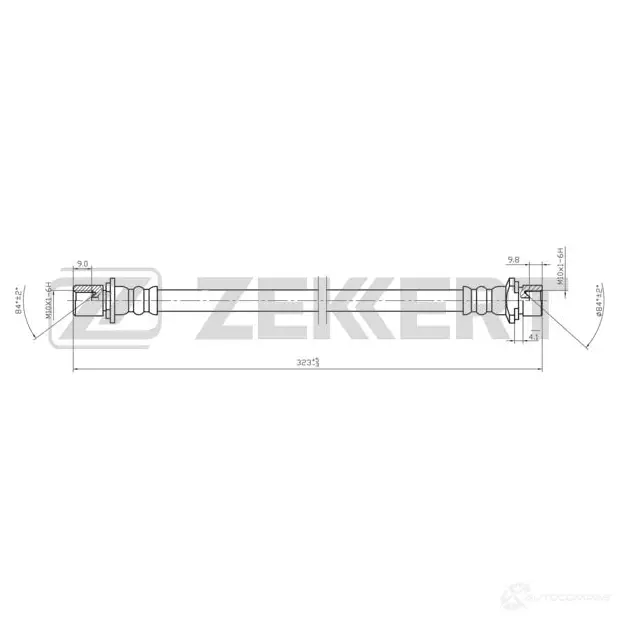 Тормозной шланг ZEKKERT JZFU 5MJ 1440204789 BS-9473 изображение 0