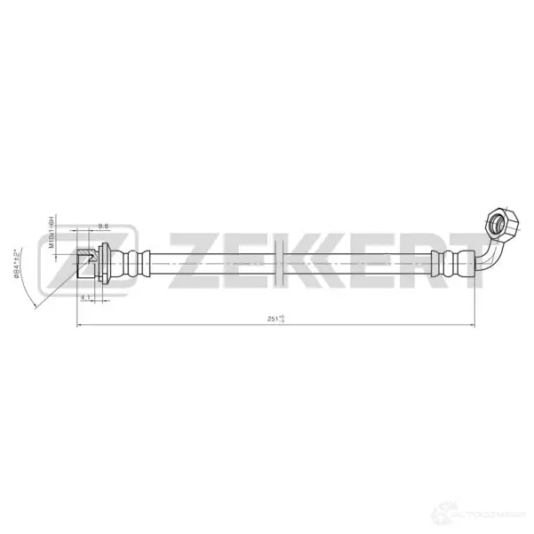 Тормозной шланг ZEKKERT 1440204793 BS-9467 JOK F13I изображение 0