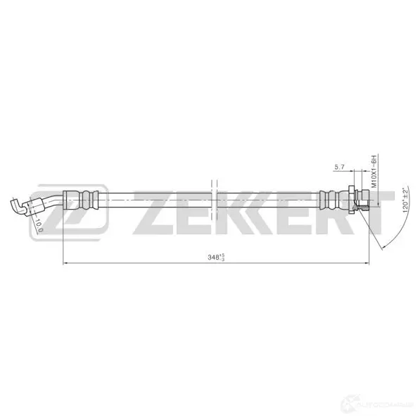 Тормозной шланг ZEKKERT BS-9464 ID JZ9 1440204796 изображение 0