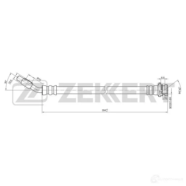 Тормозной шланг ZEKKERT 4LY C9M 1440204809 BS-9448 изображение 0