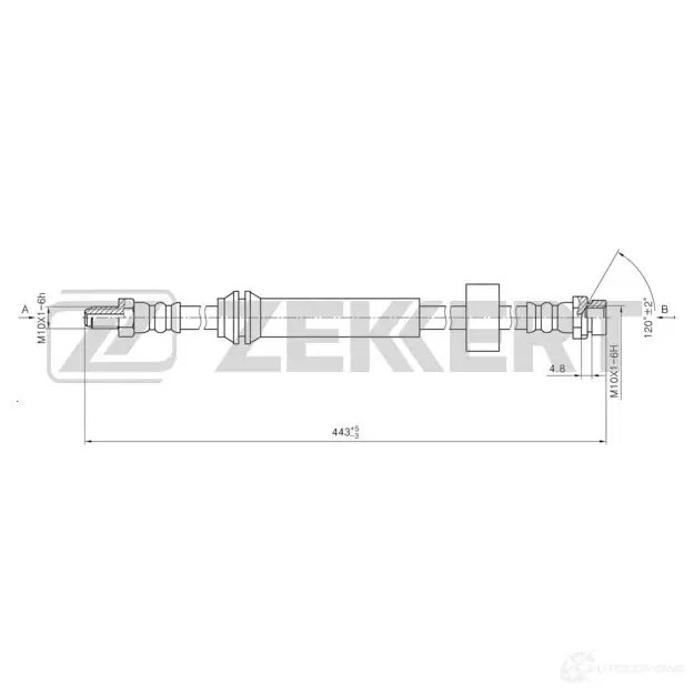 Тормозной шланг ZEKKERT TF IRRI BS-9428 1440204824