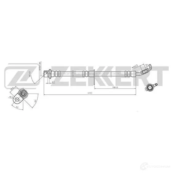 Тормозной шланг ZEKKERT BS-9418 1440204833 6 P7T3
