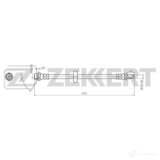 Тормозной шланг ZEKKERT 1440204834 YO R0X BS-9416 изображение 0