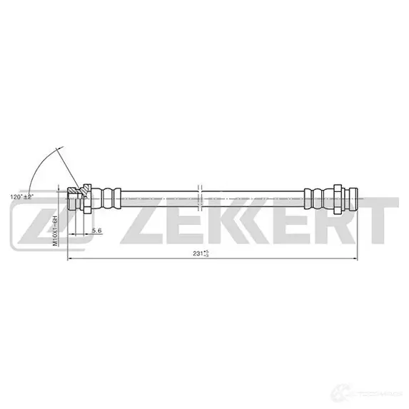 Тормозной шланг ZEKKERT 1440204838 762 6N4 BS-9411