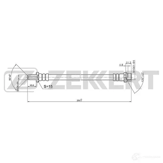 Тормозной шланг ZEKKERT G QN1Q 1440204841 BS-9408 изображение 0