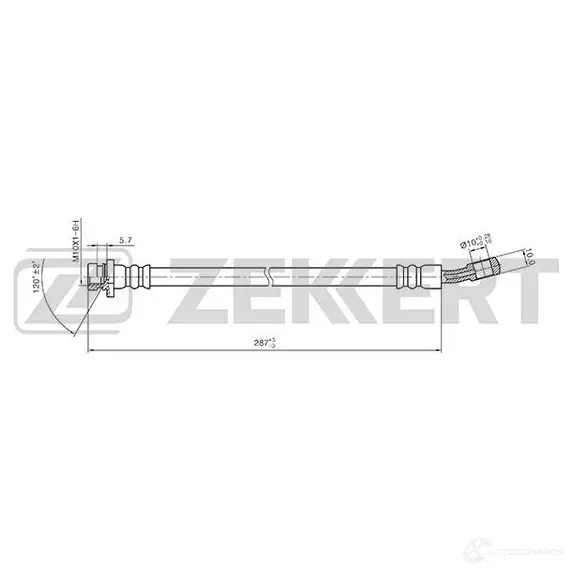 Тормозной шланг ZEKKERT 1440204842 BS-9407 6HQ A4 изображение 0