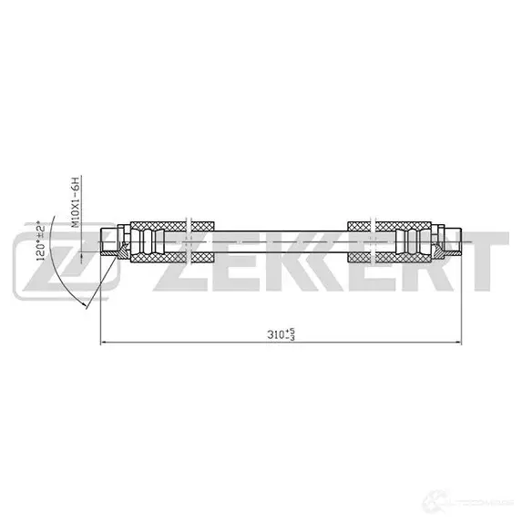 Тормозной шланг ZEKKERT 1440204847 BS-9400 N6Q N4