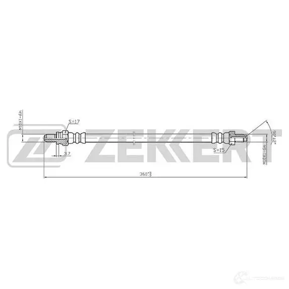 Тормозной шланг ZEKKERT 4 V9MVY 1440204855 BS-9391 изображение 0