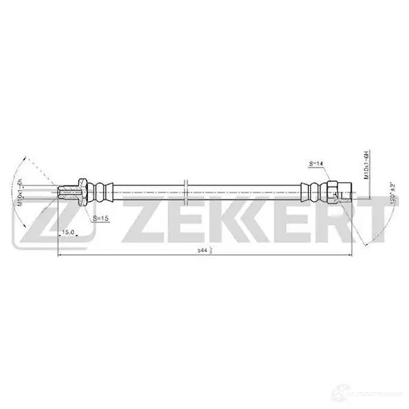 Тормозной шланг ZEKKERT BS-9389 4 JMC1YQ 1440204857 изображение 0