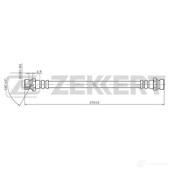Тормозной шланг ZEKKERT 1440204863 39THC P BS-9342 изображение 0