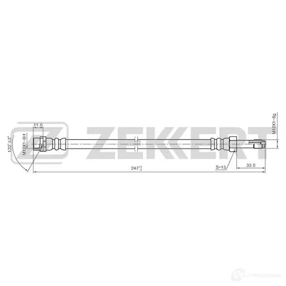 Тормозной шланг ZEKKERT 1440204865 BS-9340 FLA 9X9E изображение 0