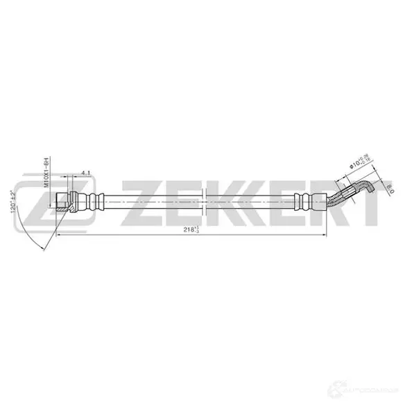 Тормозной шланг ZEKKERT 1440204875 Q FEG7S5 BS-9301 изображение 0
