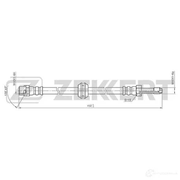 Тормозной шланг ZEKKERT BS-9279 1440204879 K7FTEX V изображение 0