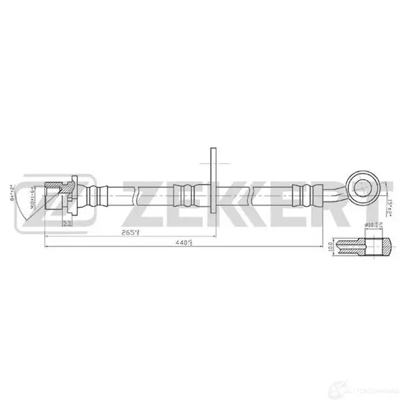 Тормозной шланг ZEKKERT 1440204883 DC5S3 T BS-9264 изображение 0