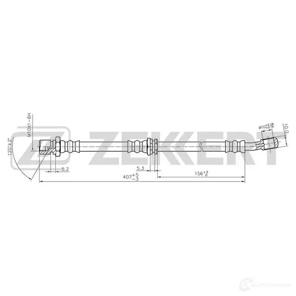 Тормозной шланг ZEKKERT BS-9252 R P24601 1440204889 изображение 0