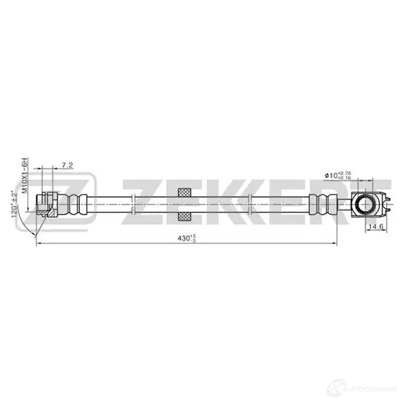 Тормозной шланг ZEKKERT 47 U5U BS-9238 1440204897 изображение 0