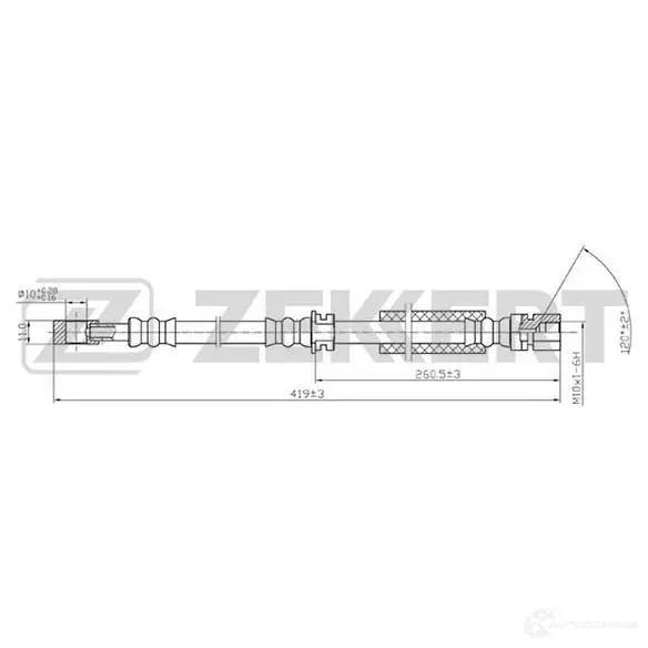 Тормозной шланг ZEKKERT 98UOXQ H 1440204907 BS-9214 изображение 0