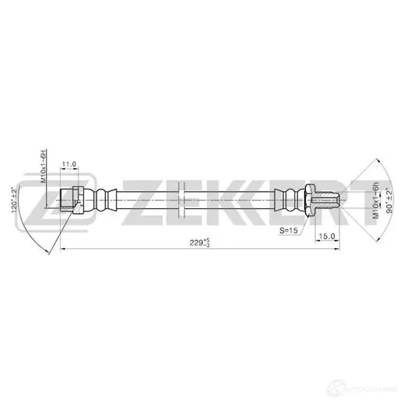 Тормозной шланг ZEKKERT BS-9194 P3 8ZUIN 1440204918