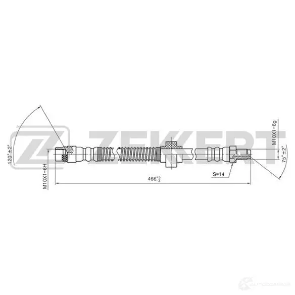 Тормозной шланг ZEKKERT 1440204935 BS-9097 2E4 CX