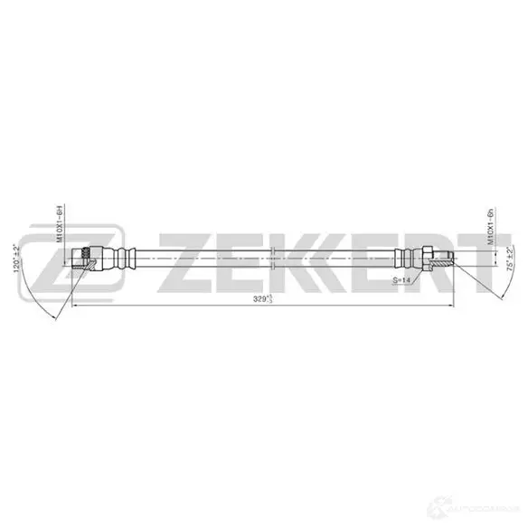 Тормозной шланг ZEKKERT BS-9084 1440204936 QY6D 9D