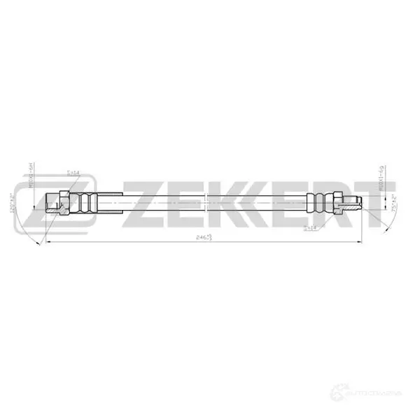 Тормозной шланг ZEKKERT BS-9057 4H A0C4 1440204946 изображение 0