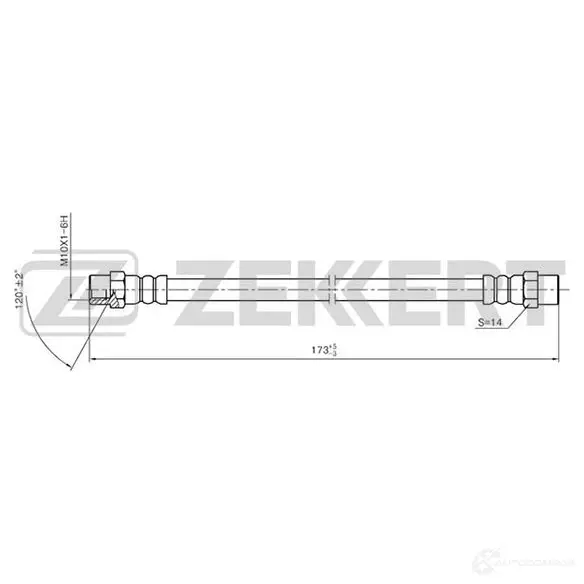 Тормозной шланг ZEKKERT 0 GUW5S 1440204951 BS-9048