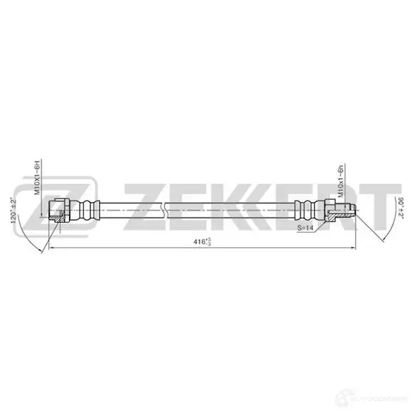 Тормозной шланг ZEKKERT 1440204956 2SDB 5 BS-9040 изображение 0