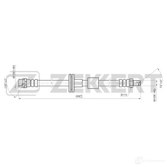 Тормозной шланг ZEKKERT 66 3RC5T BS-9038 1440204957