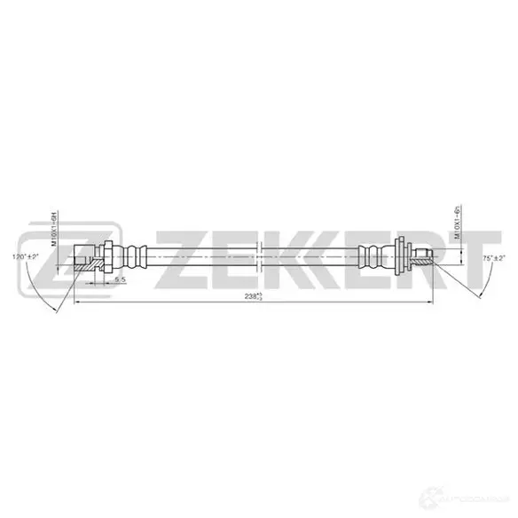 Тормозной шланг ZEKKERT 1440204963 IJ RF1Y BS-9030 изображение 0