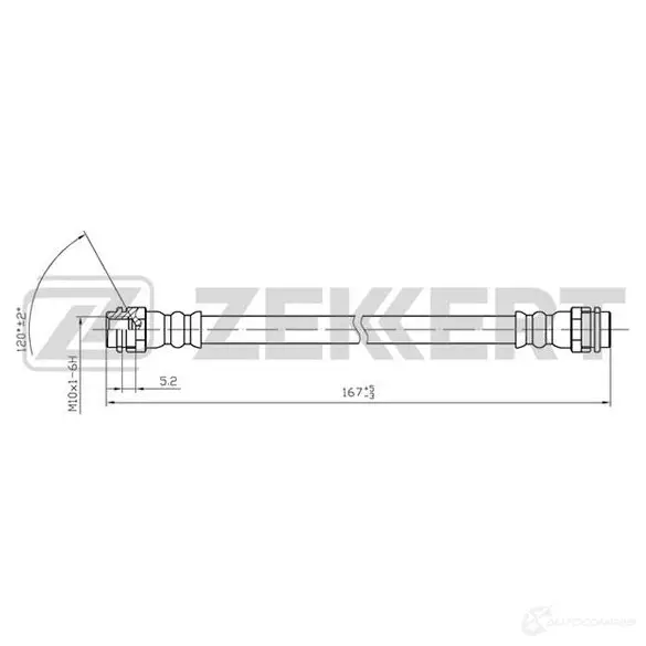 Тормозной шланг ZEKKERT BS-9022 1440204965 V 05N4K изображение 0