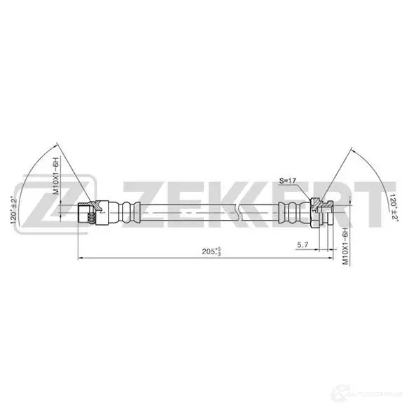 Тормозной шланг ZEKKERT H3 XAR 1440204966 BS-9021 изображение 0