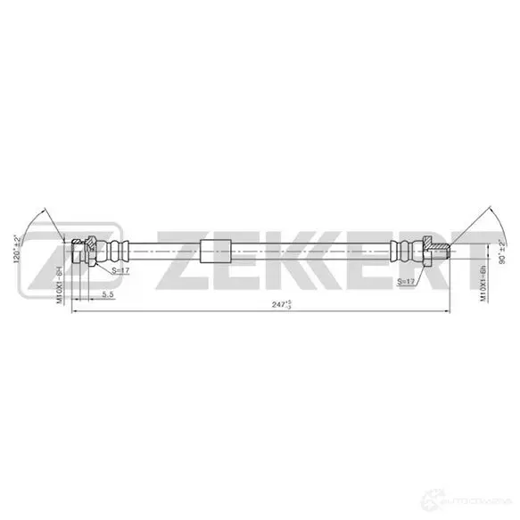 Тормозной шланг ZEKKERT BS-9016 1440204969 0YNMP A
