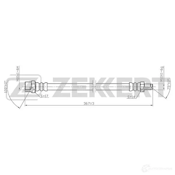 Тормозной шланг ZEKKERT F4 XVJ BS-9012 1440204970 изображение 0