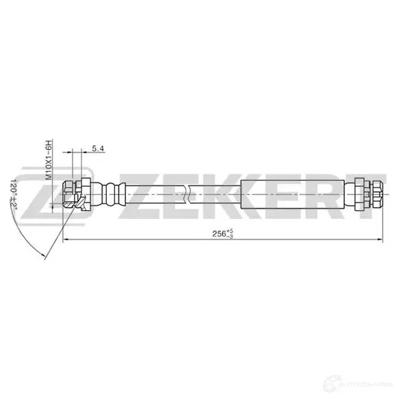 Тормозной шланг ZEKKERT 2DJRMI V BS-9009 1440204973 изображение 0