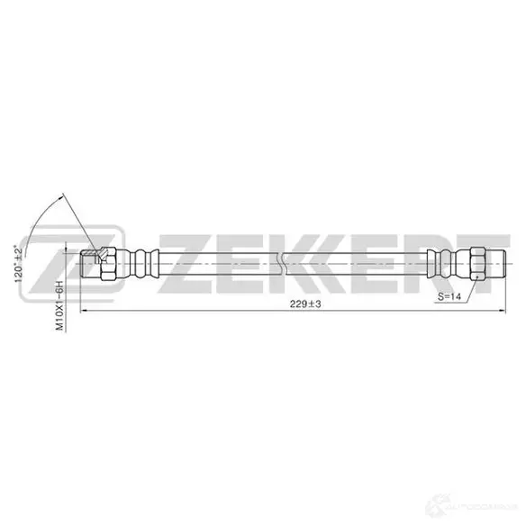 Тормозной шланг ZEKKERT 1440204978 BS-9001 XR GF1H5 изображение 0