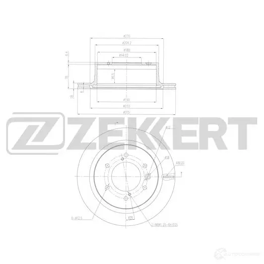Тормозной диск ZEKKERT LBT5 FS BS-6478 1440205077