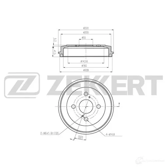 Тормозной барабан ZEKKERT 1440205084 F AL1NMF BS-6465