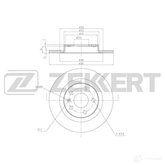 Тормозной диск ZEKKERT BS-6431 61GX 4 1440205108