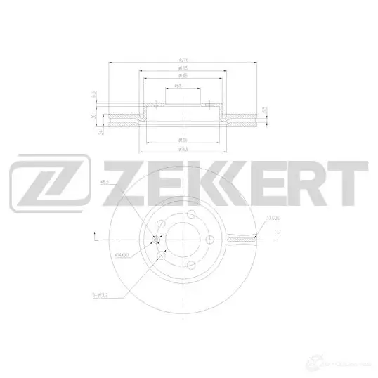 Тормозной диск ZEKKERT BS-6428 K TFYJ3Y 1440205111 изображение 0