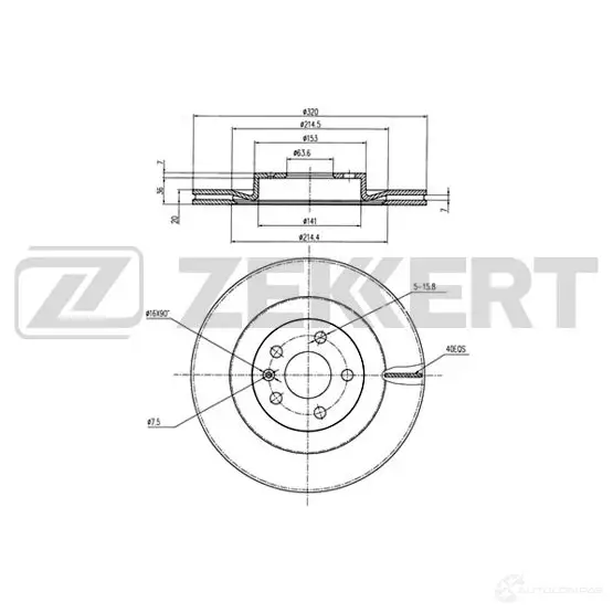 Тормозной диск ZEKKERT BS-6360 Z X99Y 1440205127 изображение 0