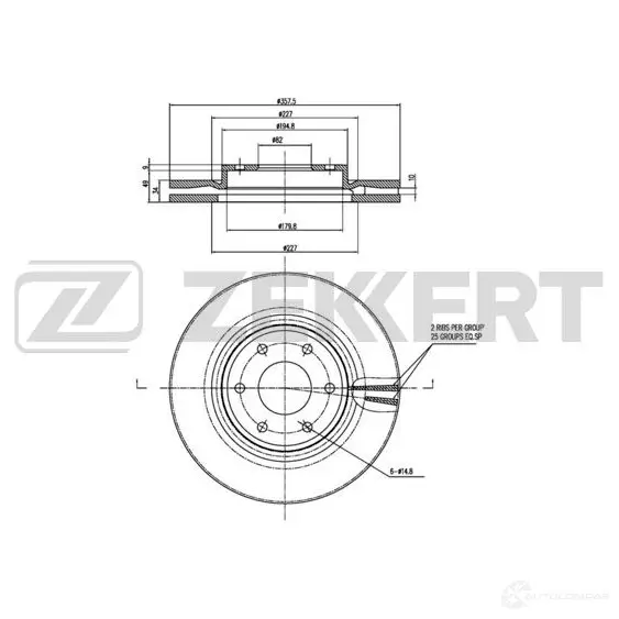 Тормозной диск ZEKKERT 1440205277 BS-6166 Q GBQGF изображение 0