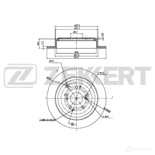 Тормозной диск ZEKKERT BS-6068 1440205354 Y VP9SZ